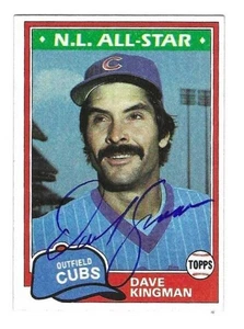 Autographed Signed DAVE KINGMAN CHICAGO CUBS 1981 Topps Card #450 w/COA - Picture 1 of 1
