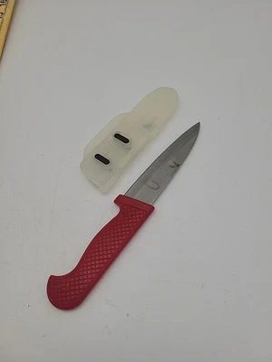 "Cuchillo Joyce Chen de plástico rojo para sushi/bento aproximadamente 4""" Foto 1 de 4
