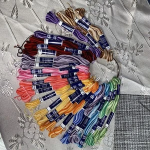 28 Flower Thread DMC French Solid Colors 10 Yards Each Needlepoint Cross Stitch - Picture 1 of 2