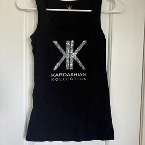 Camiseta sin mangas Kardashian Kollection para mujer negra secuencia - Mejor para XS - Imagen 1 de 4