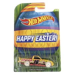 Easter Hot Wheels 2016 Happy Easter Circle Trucker - Gift Egg Card Easter Basket - Picture 1 of 3