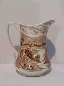 Vtg Alfred Meakin 7" Brown "Tinturn" Pitcher Acid Resisting Color Transferware - Picture 1 of 5