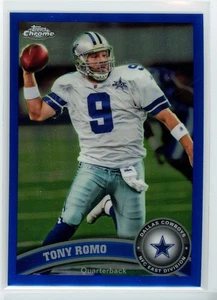 Tony Romo 2011 Topps Chrome #160 Blue Refractor #/199 Dallas Cowboys SP - Picture 1 of 2