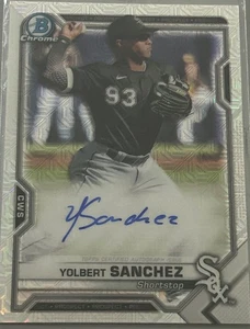 YOLBERT SANCHEZ 2021 BOWMAN CHROME MEGA BOX MOJO AUTO - Picture 1 of 1