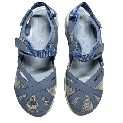 EASY SPIRIT Explore 24 Light Blue ESPALSH Womens Leather & Slingback Sandal 7W - Image 1 of 4