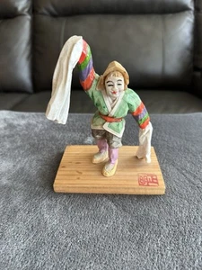 Vintage coreano/cinese figura asiatica Eunyul Talchum Hangul danza teatro maschera 5" - Foto 1 di 9