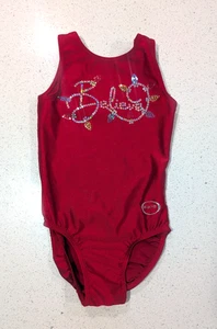 WEIHNACHTEN rotes Ozon Gymnastik Tanz Trikot rot CL groß Kriegerstil GLAUBEN - Bild 1 von 4