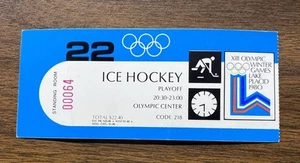 1980 Miracle on Ice Winter Olympics Lake Placid Ticket HOCKEY FINLAND SWEDEN #1 - Picture 1 of 2