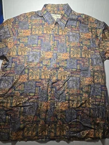 Vintage Tori Richard Button Up Shirt Hawaiian Mens XL All Over Print AOP - Picture 1 of 11