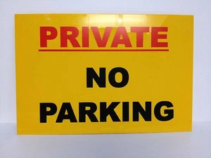 Private No Parking Sign 300 x 200 x 1.5mm Rigid Plastic A4 Size - Bild 1 von 8