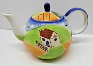 Vintage Herman Dodge & Son Inc Hand Painted House In Thailand Teapot Mug - Picture 1 of 11
