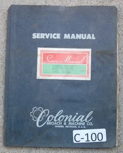 Colonial Broach VMS Series Service and Parts Manual 1943 - Picture 1 of 1