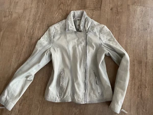 Gipsy Lederjacke grau Nieten Gr. 36 38 topp - Bild 1 von 12