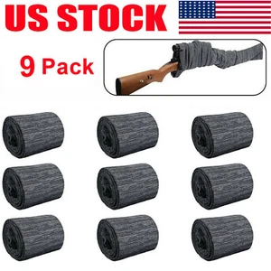 9 Pcs Silicone Treated Cover Gun Sock Protection Storge Sleeve Up 55" Gray USA - Picture 1 of 9