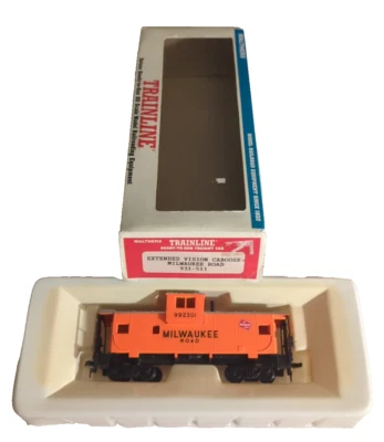 HO Scale Walthers Trainline 931-511 Milwaukee Road Extended Vision Caboose RTR - Image 1 of 4
