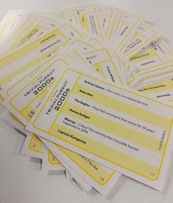 Trivial Pursuit 2000s EVENTOS BARAJA DE CARTAS AMARILLAS Juego Repuestos Foto 1 de 3