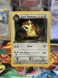 Pokemon 1st Edition Team Rocket Dark Raticate #51/82 - Picture 1 of 2