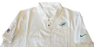 Nike NFL Miami Dolphins Team Issue Polo Shirt White Polo Shirt - Size 2XL - Picture 1 of 4