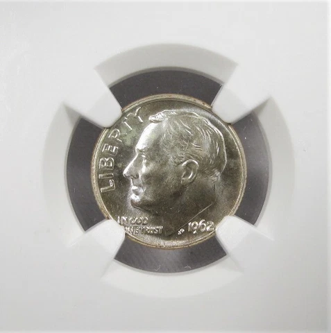 1962-D Low Pop Silver Roosevelt Dime NGC MS67+ Coin AJ145 Cover