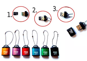 USB Micro SD TF Kartenleser Mini Adapter für Handy Laptop PC Handy Speicherkarte - Bild 1 von 7