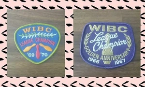 Lote de 2 parches de bolos 66-67 + 69-70 campeones de la liga WIBC - Imagen 1 de 3