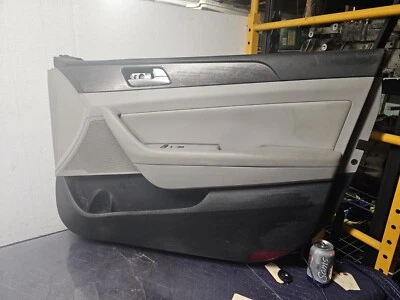 2015-2017 Hyundai Sonata Front Right Door Trim Panel Gray  OEM - Image 1 of 4