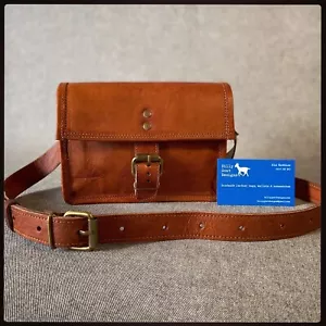 Leather Bag 7” wide Goat Leather S7 Satchel Handbag - Picture 1 of 10