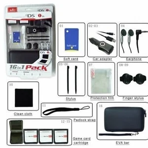 Pack acesorios  16 en 1 Travel  Kit Nintendo DSi XL - Picture 1 of 1