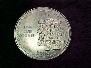 2000 P NEW HAMPSHIRE STATE QUARTER - Picture 1 of 2
