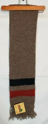 Bufanda de mezcla de lana hecha a mano Green Mountain Threadworks nueva con etiquetas - marrón/naranja quemado  Foto 1 de 4