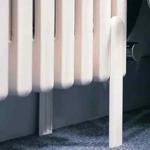 Floor Mounting Feet Support Legs for Radiators Nylon Flat Panel Column White - Picture 1 of 3
