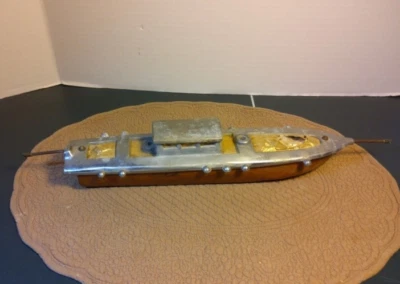 Vintage Toy Sailboat, Metal & Wood, 13" In Length  - Image 1 of 4
