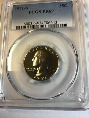 (E9) *** 1971 - S  PR 69 PCGS Washington Quarter *** - Image 1 of 2