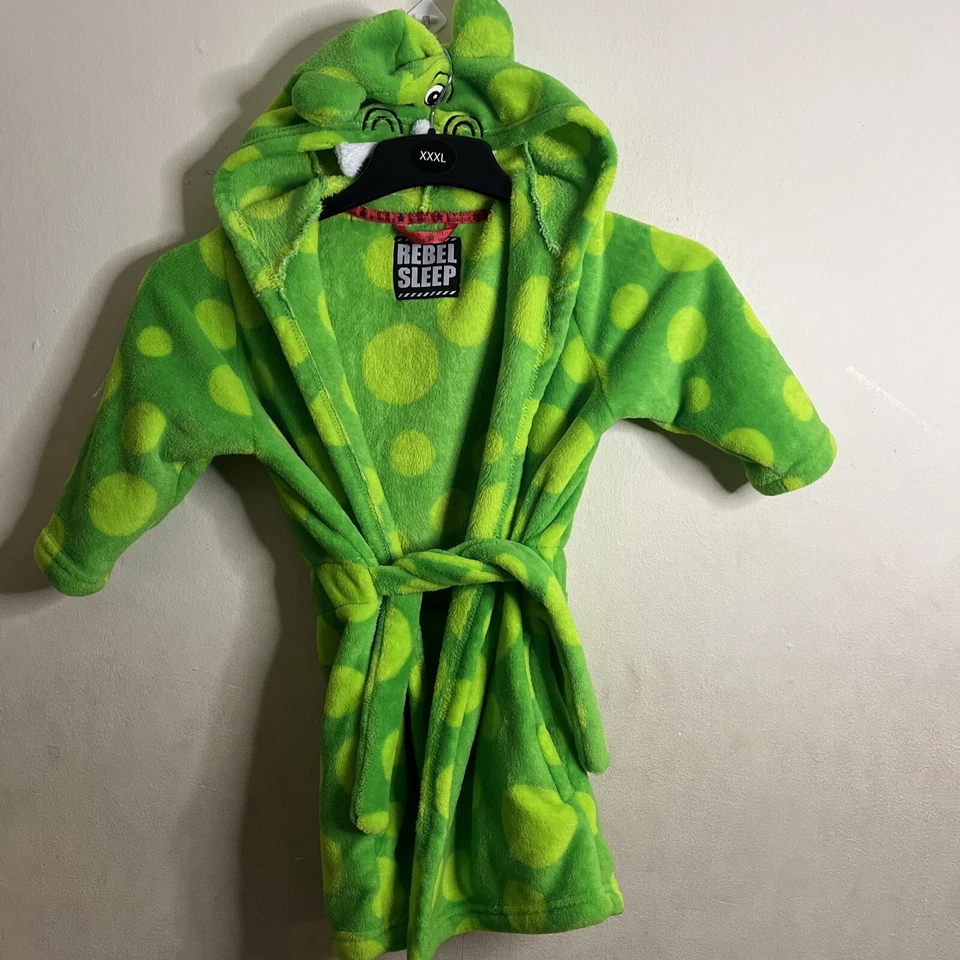 Little Monster Rebel Sleep hooded Fleece Dressing Gown Robe 4-5 yrs - Image 1 of 1