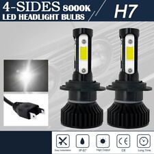 2x Super Bright LED Headlight H7 High Low Beam Kit Fog Driving Bulbs 6000K White