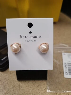 Kate Spade Rise And Shine Blush Pearl Faux Earrings  - Image 1 of 3