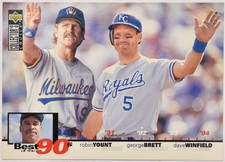 Best of the 90s Robin Yount George Brett Dave Winfield Upper Deck 54 Baseball Ca