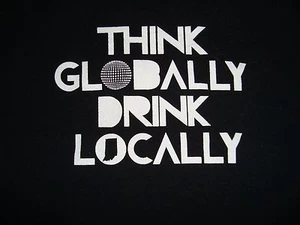 Scotty's Brewhouse schwarzes Shirt Large L Think Global Drink Locally Indiana - Bild 1 von 4