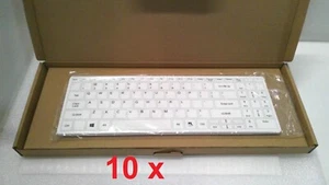 Lot of 10 - NEW HP WIRED USB KEYBOARD 926941-001 White - Picture 1 of 4