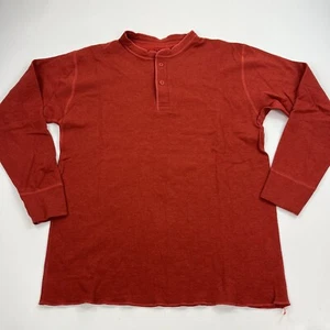 LL Bean River Driver Henley Size Large Double Layer Wool Blend Thermal - Picture 1 of 6