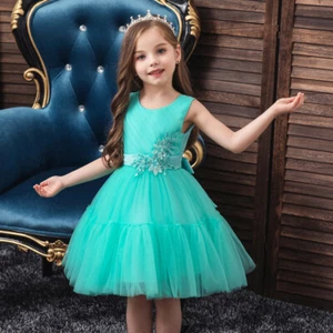 Girls Flowers Princess Dressess Kids Formal Dress For Wedding Party Birthdays - Picture 1 of 38