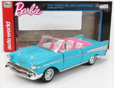 Autoworld Awss135/06 Chevrolet - Bel Air Cabriolet Open 1957 - Aqua Blue - 1/18 - Image 1 of 2