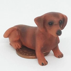 Puppenhaus Dackel Hund Miniatur Resin Maßstab 1:12 Welpe Z21 Tumdee - Bild 1 von 6
