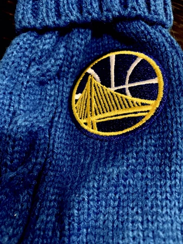 NEW NBA Foco Unisex Adult  Golden State Warrior Peak Logo Gloves Blue W/LOGO (K) Cover