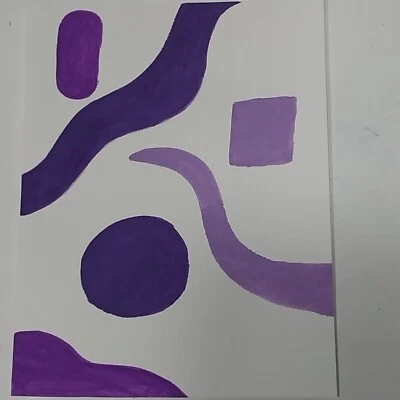 Pintura gouache de 6x8 pulgadas sobre papel de acuarela pop título abstracto plomada mente A1 Foto 1 de 2