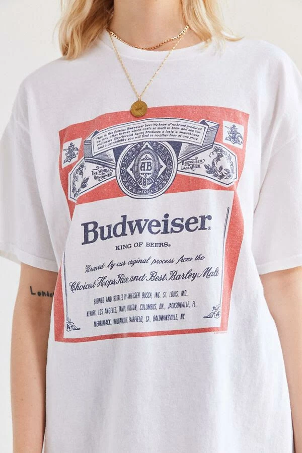 (Officially Licensed) Budweiser Beer Retro T Shirt - Image 1 of 1