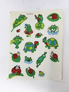 Adesivi Hallmark VINTAGE 1990 TARTARUGHE RANE COCCINELLE foglio singolo LEGGI - Foto 1 di 4