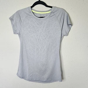 Champion Shirt Womens Gray Semi Fitted Athletic Short Sleeve Size Medium Workout - Picture 1 of 11