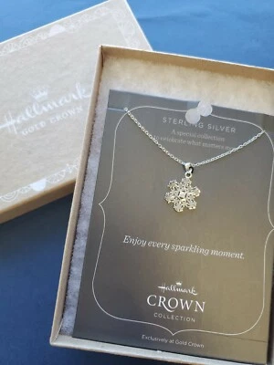 Hallmark Sterling Silver "Enjoy every Sparkling Monent" Necklace  - Image 1 of 2