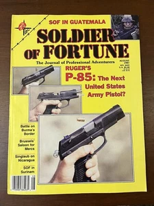SOLDIER OF FORTUNE MAGAZINE AUGUST 1987 RUGER'S P-85: THE NEXT US ARMY PISTOL? - Picture 1 of 14